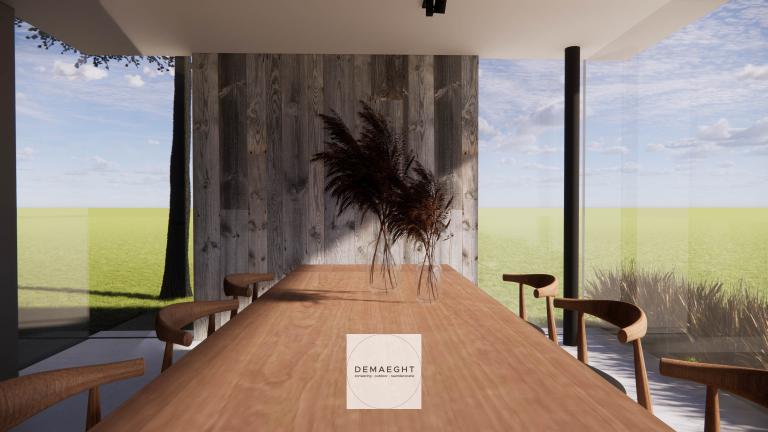 Demaeght zonwering plaatst uw houten buitengebouw of tuinkamer met de houten constructies van Carpentier hardwood en livinlodge. Een ruimte volledig op maat voor uw tuin. Een architecturaal design met een modern en strak karakter.