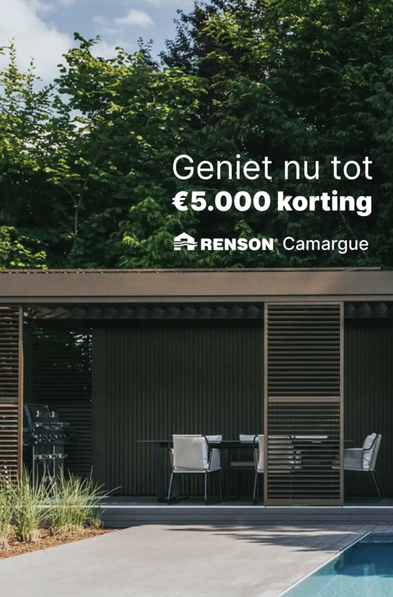 Renson actie bij Demaeght zonwering bv te Oostrozebeke en Waregem. Kom langs en ontdek onze voordelen en een gratis prijs offerte op maat. Overkapping lamellendak terrasoverkapping tuin terras. Premium ambassador voor West-vlaanderen Oost-vlaanderen Deinze Tielt Kortrijk Anzegem Kluisbergen Ronse Doornik Oudenaarde