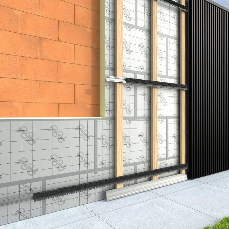 Renson Linarte aluminium gevelbekleding geplaatst door Demaeght zonwering en interieur. deze lamellen worden tegen de gevel gemonteerd. Gevelmontage. deze profielen worden apart op de gevel geklikt. Architectuur Architecture design modern strak landelijk nieuwbouw renovatie bouwen renoveren