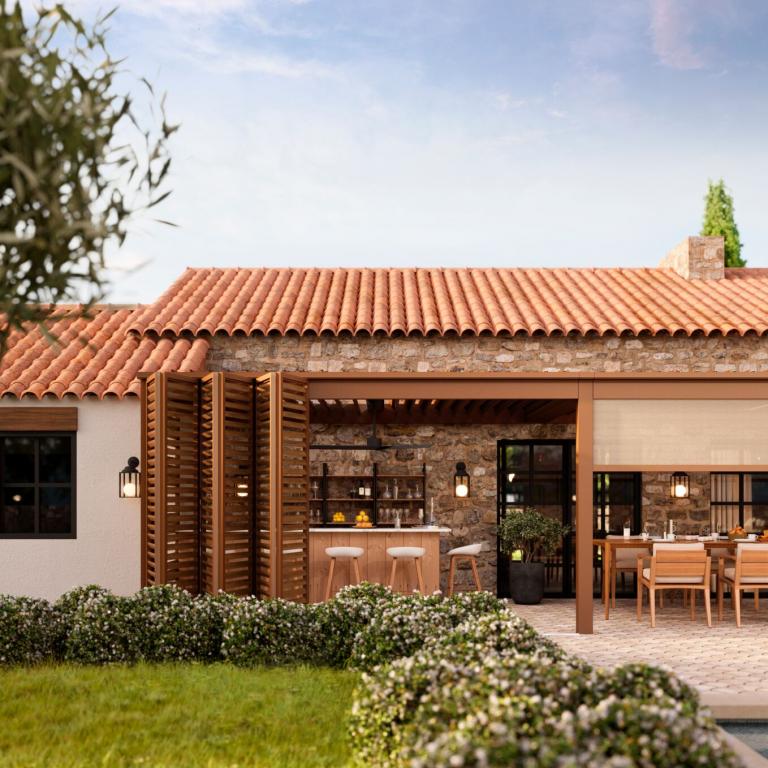 Renson Amani terrasoverkapping nu beschikbaar bij demaeght zonwering bv te waregem en Oostrozebeke. Wij zijn Renson premium ambassador. Vraag hier uw vrijblijvende offerte met onze voorjaarsacties op een Renson lamellendak of pergola. zowel beschikbaar voor moderne, hedendaagse als landelijke woningen.