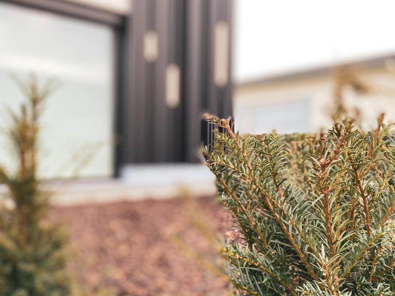Demaeght zonwering en interieur plaatste deze prachtige gevelbekleding van Renson type Linarte Random aan deze gerenoveerde woning te Beveren-Leie. Met deze lamellen kan u naar hartenlust combineren. Ook is het mogelijk om hier Led-verlichting te integreren alsook houten invullingen.